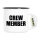 Emaille Tasse Crew Member Schriftzug 300ml Vintage Emaille Becher