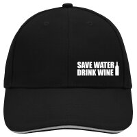 Cappy Mütze Save Water Drink Wine Weinflasche