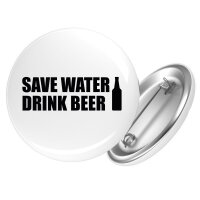 Button Save Water Drink Beer Bierflasche