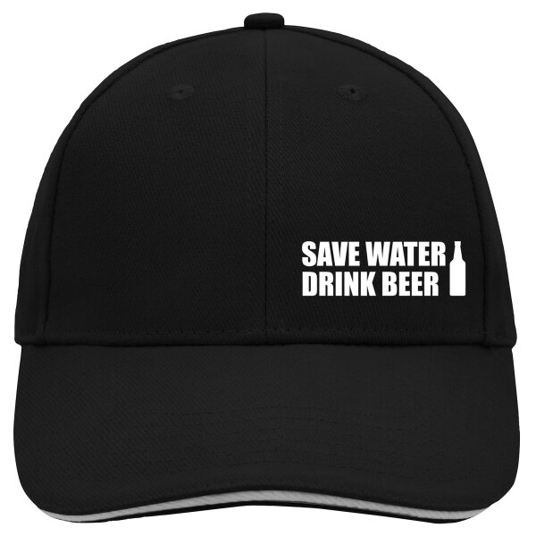 Cappy Mütze Save Water Drink Beer Bierflasche