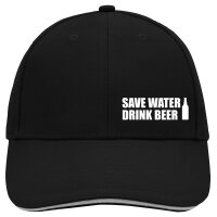 Cappy Mütze Save Water Drink Beer Bierflasche