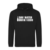 Unisex Hoodie Save Water Drink Secco Sektflasche...