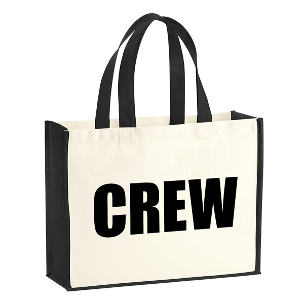 Jutetasche Crew Schriftzug 21 Liter Black