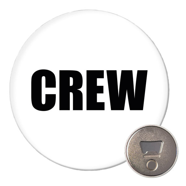 Magnet Crew Schriftzug 59mm Kühlschrankmagnet Flaschenöffner