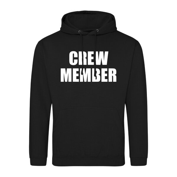 Unisex Hoodie Crew Member Schriftzug Größe S-3XL
