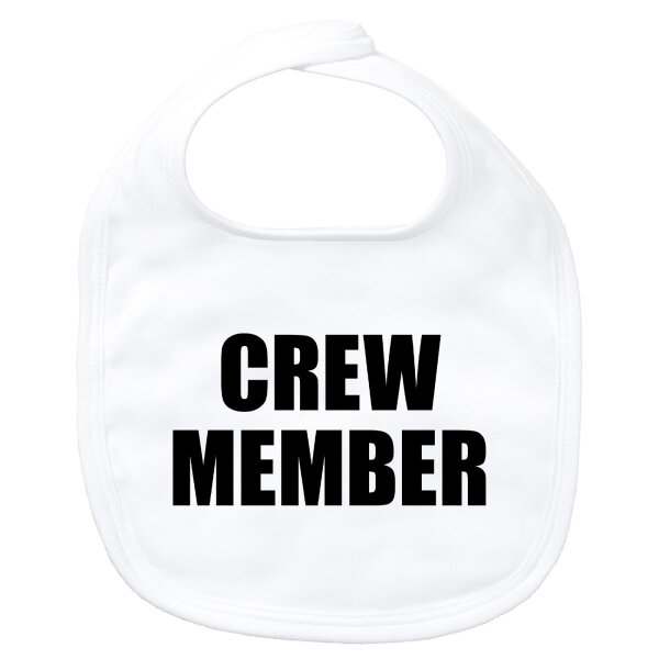 Baby Lätzchen Crew Member Schriftzug