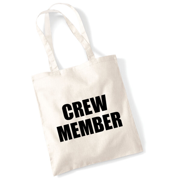 Jutebeutel Crew Member Schriftzug 10 Liter