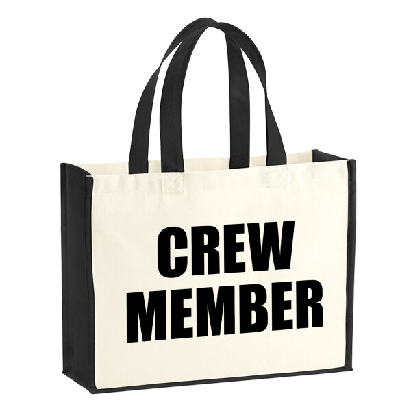 Jutetasche Crew Member Schriftzug 21 Liter Black
