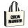 Jutetasche Crew Member Schriftzug 21 Liter Black