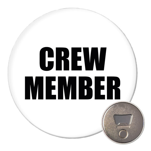Magnet Crew Member Schriftzug 59mm Kühlschrankmagnet Flaschenöffner