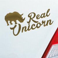 Autoaufkleber Real Unicorn Nashorn Einhorn Fun KFZ PKW...