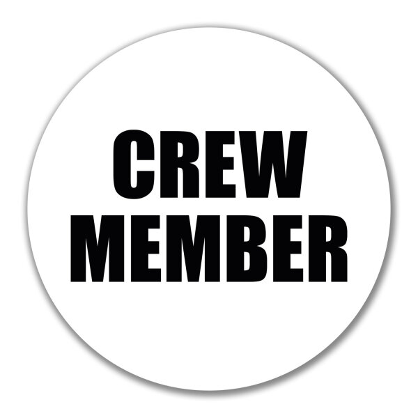 Aufkleber Crew Member Schriftzug 10cm Sticker