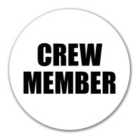 Aufkleber Crew Member Schriftzug 10cm Sticker