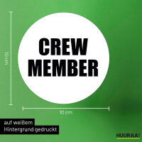 Aufkleber Crew Member Schriftzug 10cm Sticker