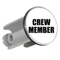 Waschbeckenstöpsel Crew Member Schriftzug 4cm Abflussstopfen