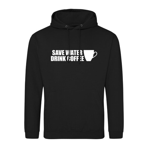 Unisex Hoodie Save Water Drink Coffee Kaffeetasse Größe S-3XL