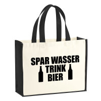 Jutetasche Spar Wasser Trink Bier Bierflasche 21 Liter Black