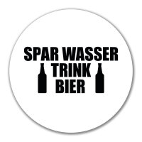 Aufkleber Spar Wasser Trink Bier Bierflasche 10cm Sticker
