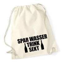 Turnbeutel Spar Wasser Trink Sekt Sektflasche 12 Liter