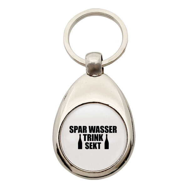 Schlüsselanhänger Spar Wasser Trink Sekt Sektflasche