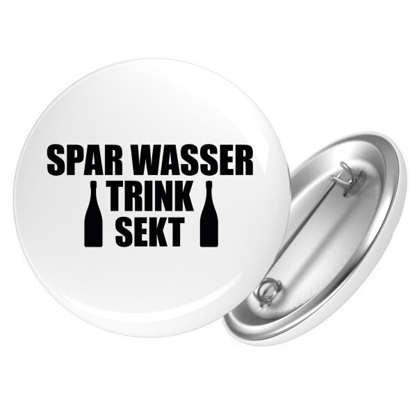 Button Spar Wasser Trink Sekt Sektflasche