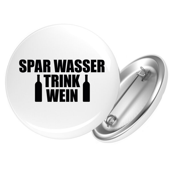 Button Spar Wasser Trink Wein Weinflasche