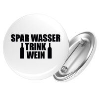 Button Spar Wasser Trink Wein Weinflasche
