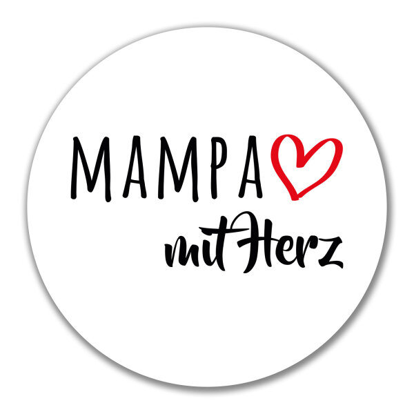 Aufkleber MAMPA mit Herz 10cm Sticker