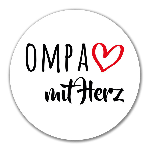 Aufkleber OMPA mit Herz 10cm Sticker