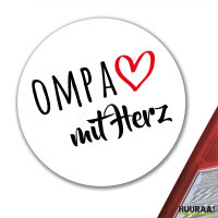 Aufkleber OMPA mit Herz 10cm Sticker