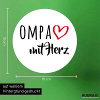 Aufkleber OMPA mit Herz 10cm Sticker