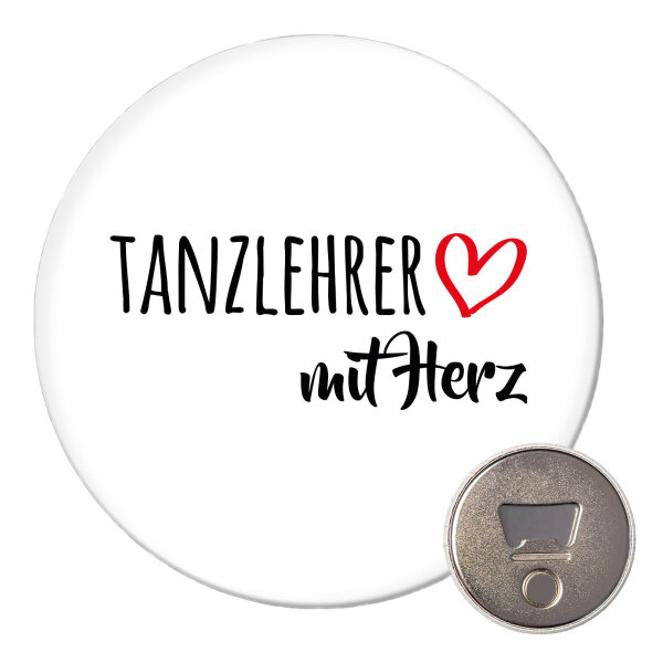 Magnet Tanzlehrer mit Herz 59mm Kühlschrankmagnet Flaschenöffner