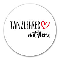 Aufkleber Tanzlehrer mit Herz 10cm Sticker