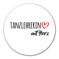 Aufkleber Tanzlehrerin mit Herz 10cm Sticker