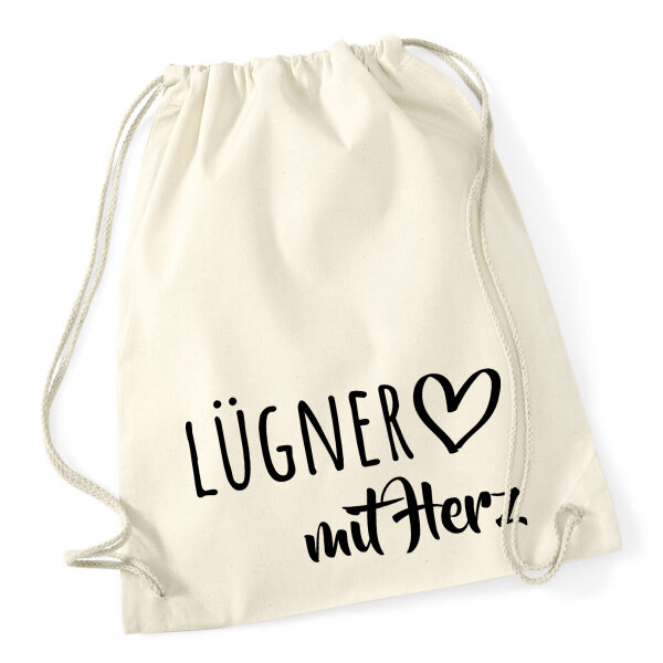 Turnbeutel Lügner mit Herz 12 Liter