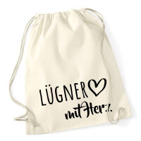 Turnbeutel Lügner mit Herz 12 Liter