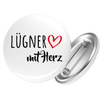 Button Lügner mit Herz