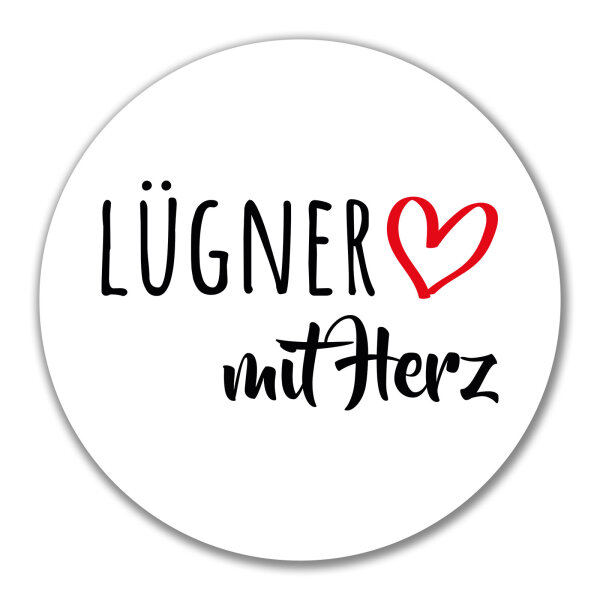 Aufkleber Lügner mit Herz 10cm Sticker