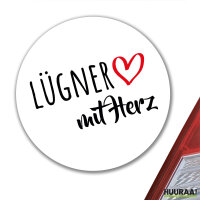 Aufkleber Lügner mit Herz 10cm Sticker