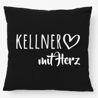 Kissen Kellner mit Herz 40x40cm