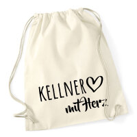 Turnbeutel Kellner mit Herz 12 Liter