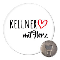 Magnet Kellner mit Herz 59mm Kühlschrankmagnet Flaschenöffner