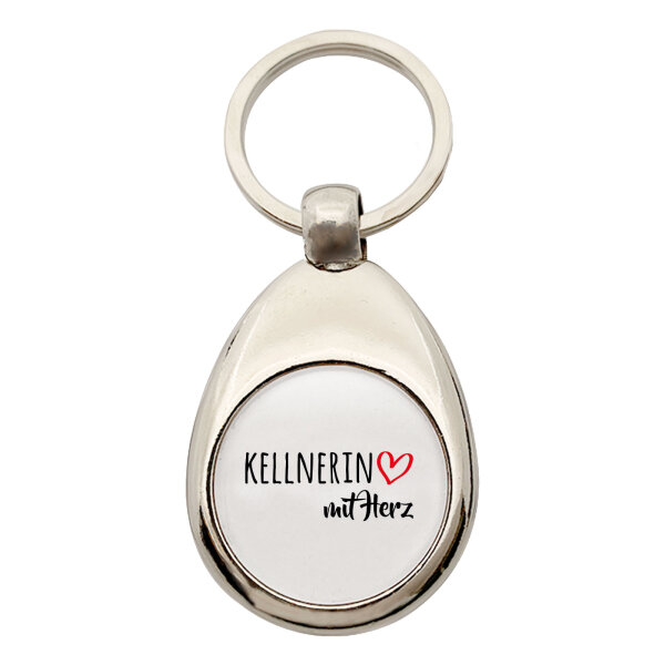 Schlüsselanhänger Kellnerin mit Herz