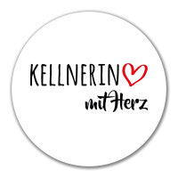 Aufkleber Kellnerin mit Herz 10cm Sticker