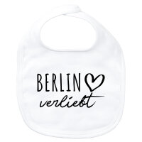Baby Lätzchen Berlin verliebt Klettverschluss