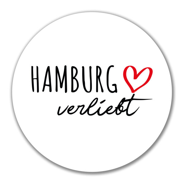 Aufkleber Hamburg verliebt 10cm Sticker
