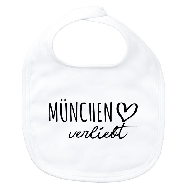 Baby Lätzchen München verliebt Klettverschluss