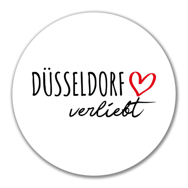 Aufkleber Düsseldorf verliebt 10cm Sticker