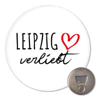 Magnet Leipzig verliebt 59mm Kühlschrankmagnet Flaschenöffner