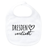 Baby Lätzchen Dresden verliebt Klettverschluss